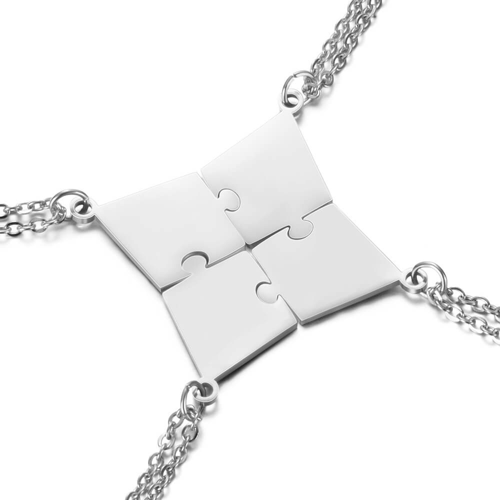 3-10 People Personalized Pizza Friendship Necklaces